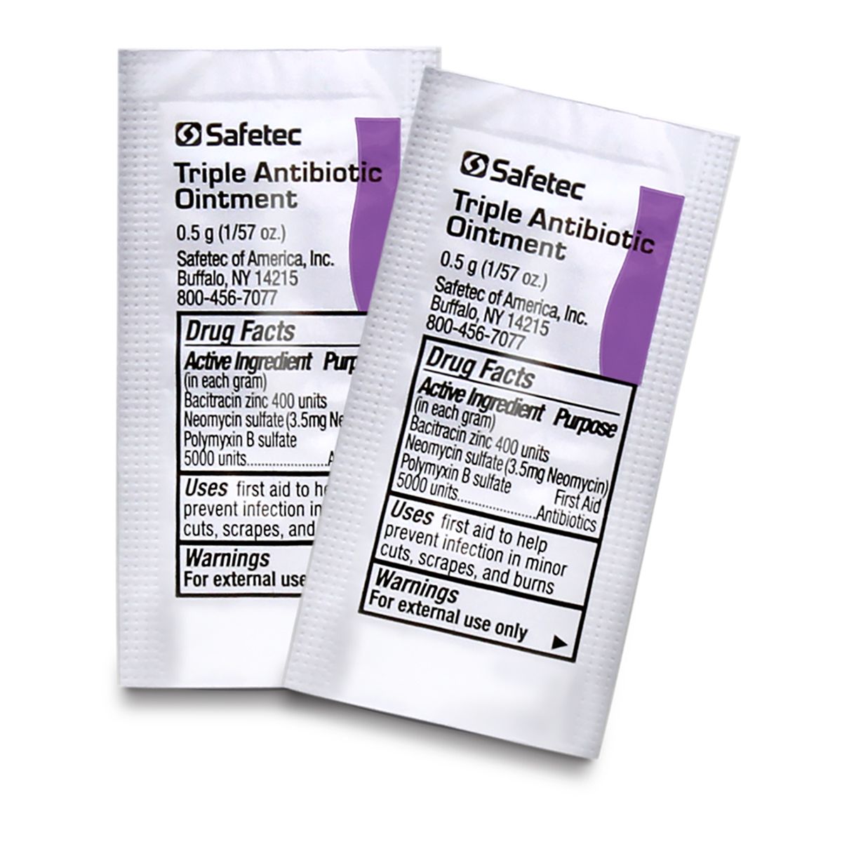 53215 Safetec® Triple Antibotic Cream Foil Packets (.5 gram) 